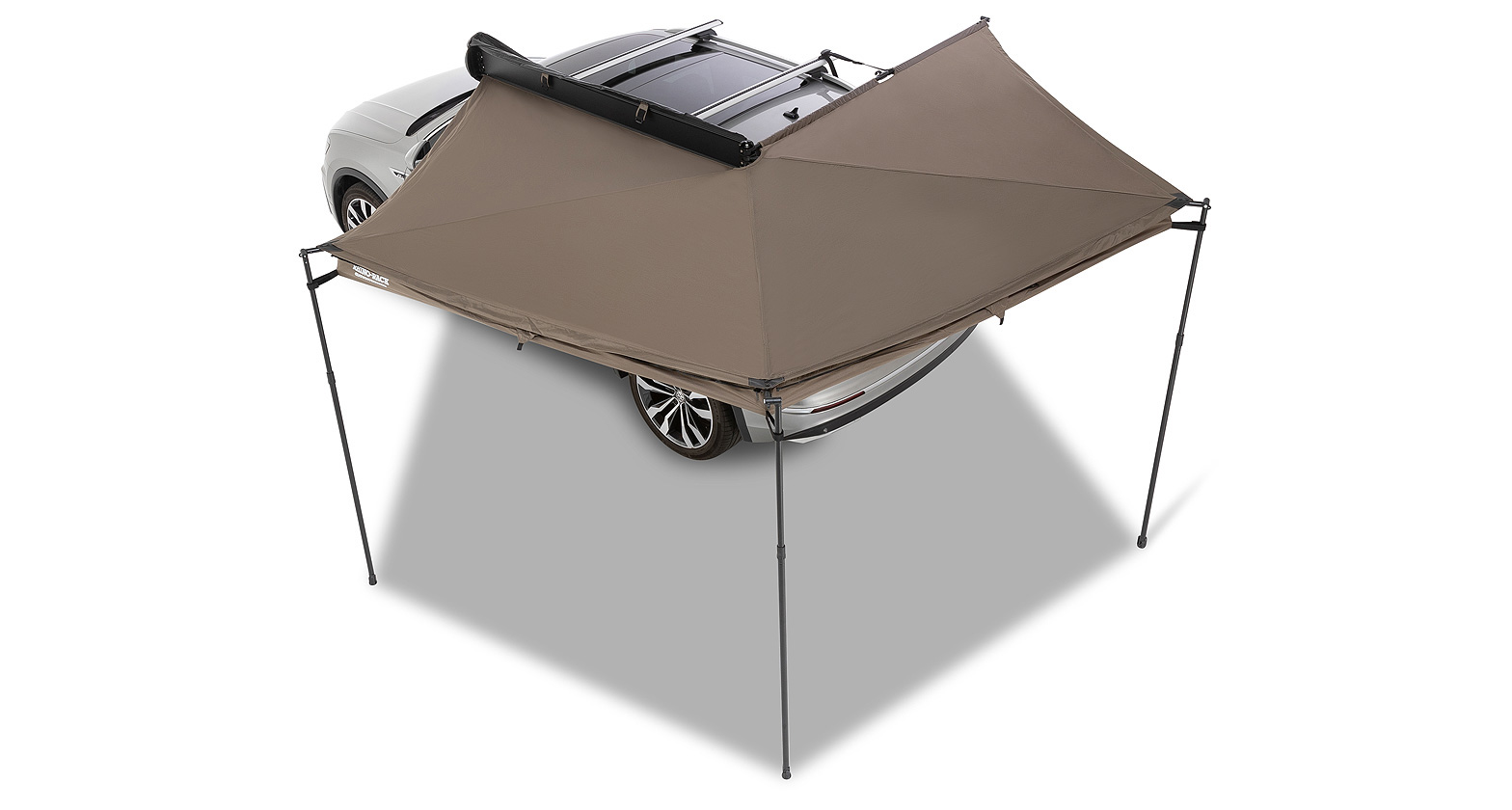 Rhino-Rack Batwing Compact Awning - Roof Rack Mount - Bolt On - Passenger's  Side - 69 Sq Ft Rhino Rack Car Awning RR33400