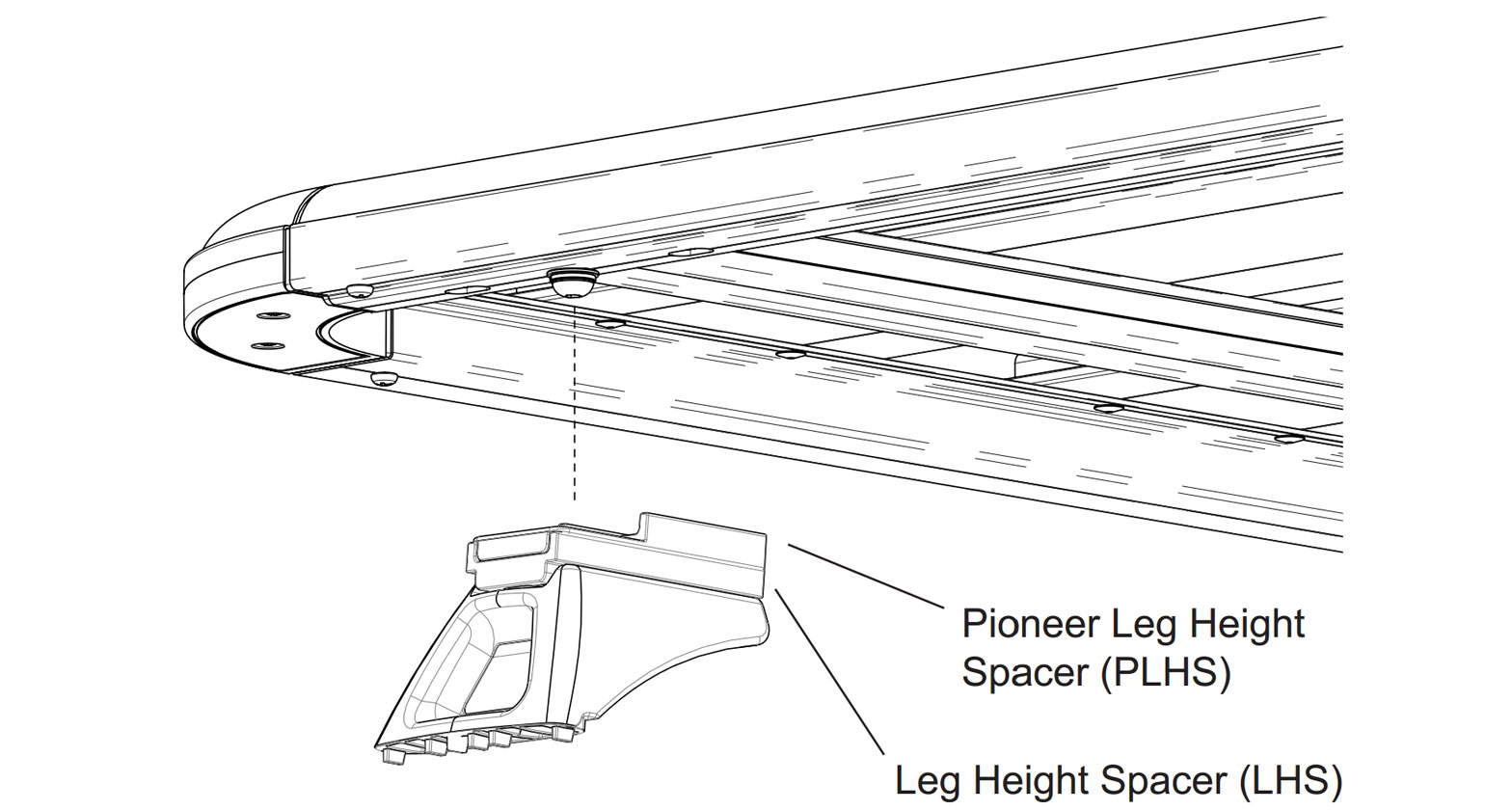 Pioneer Leg Height Spacers - Stock Code: PLHS2