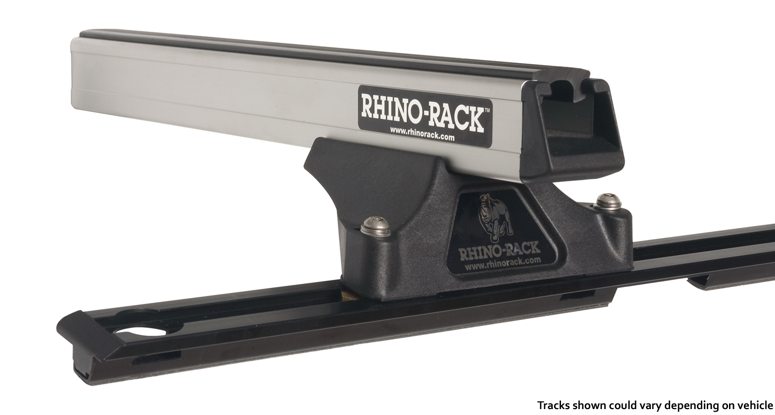 Heavy Duty RLTP Trackmount Silver 2 Bar Roof Rack - Stock Code: JA0746