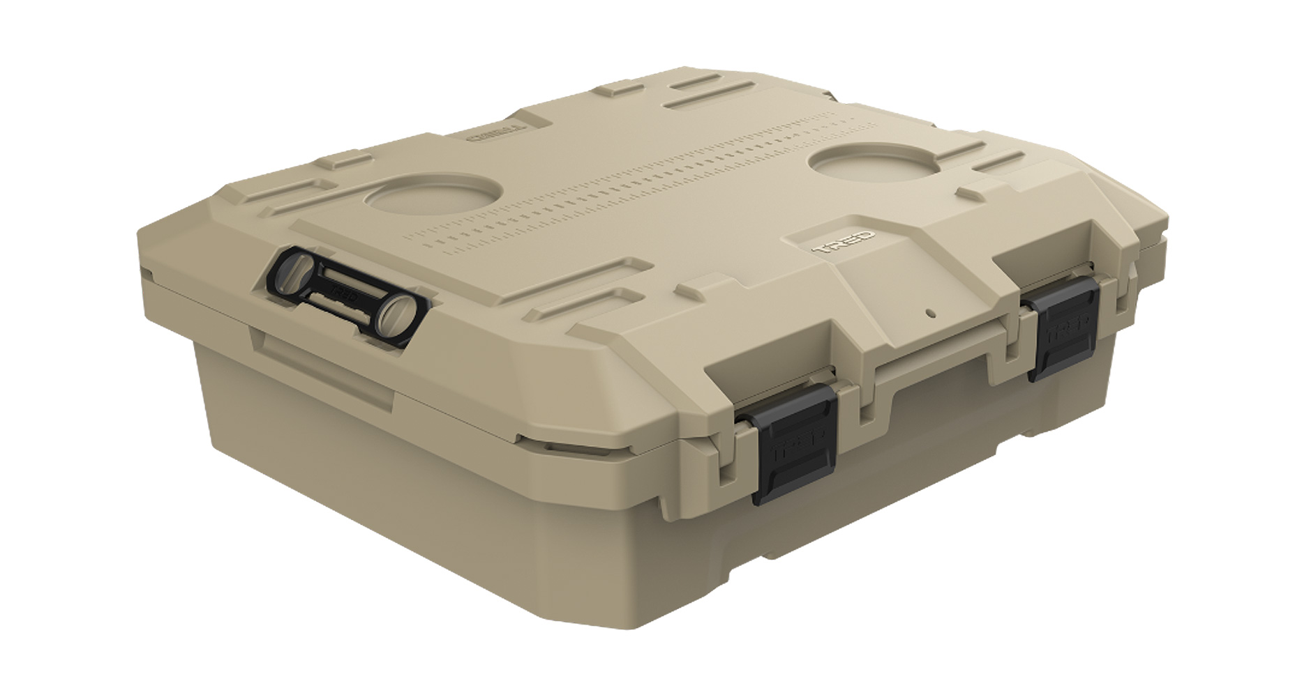 TRED 50-40 STORAGE BOX 25L - SHALLOW - DESERT SAND WITH BLA