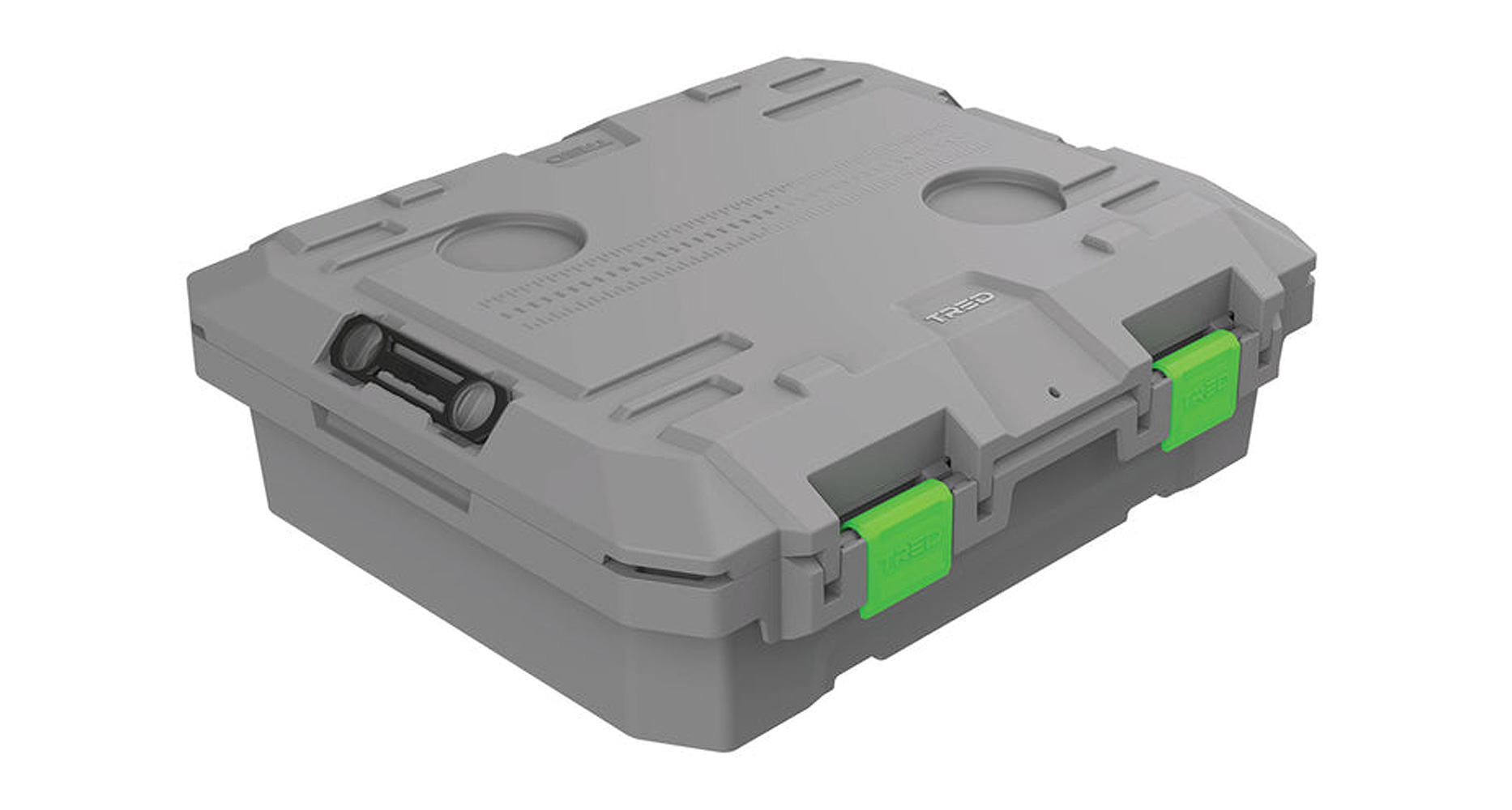 TRED Storage Box 25L- Grey With Green