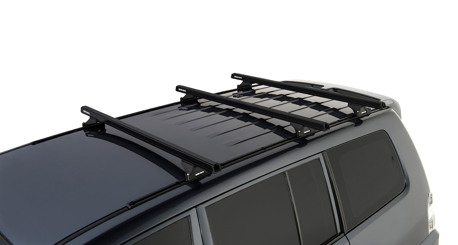 Heavy Duty Rltp Trackmount Black 3 Bar Roof Rack Rhino Rack Au