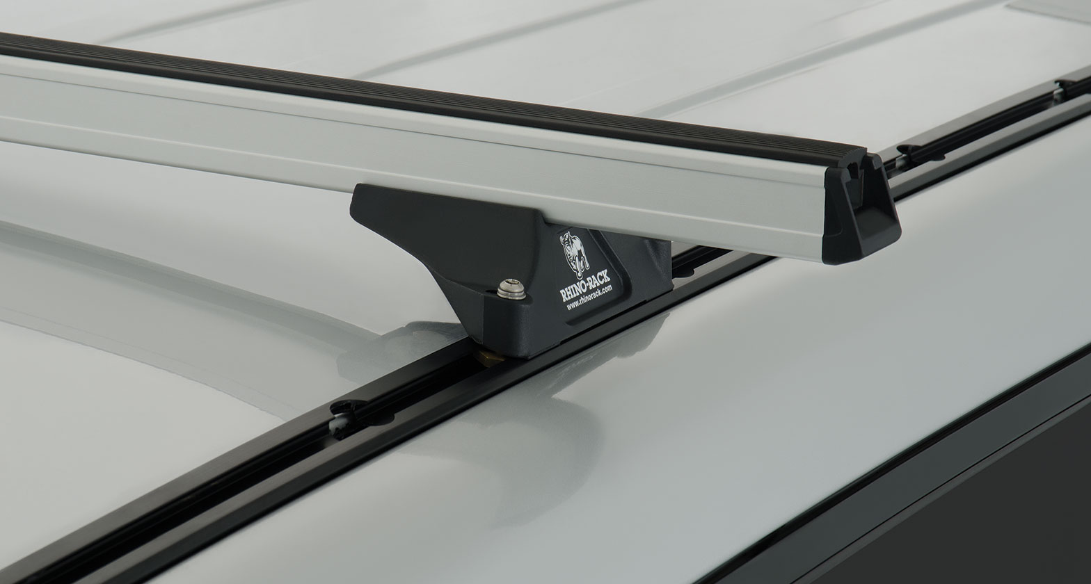 Heavy Duty RLTP Trackmount Silver 2 Bar Roof Rack - Stock Code: JA0746