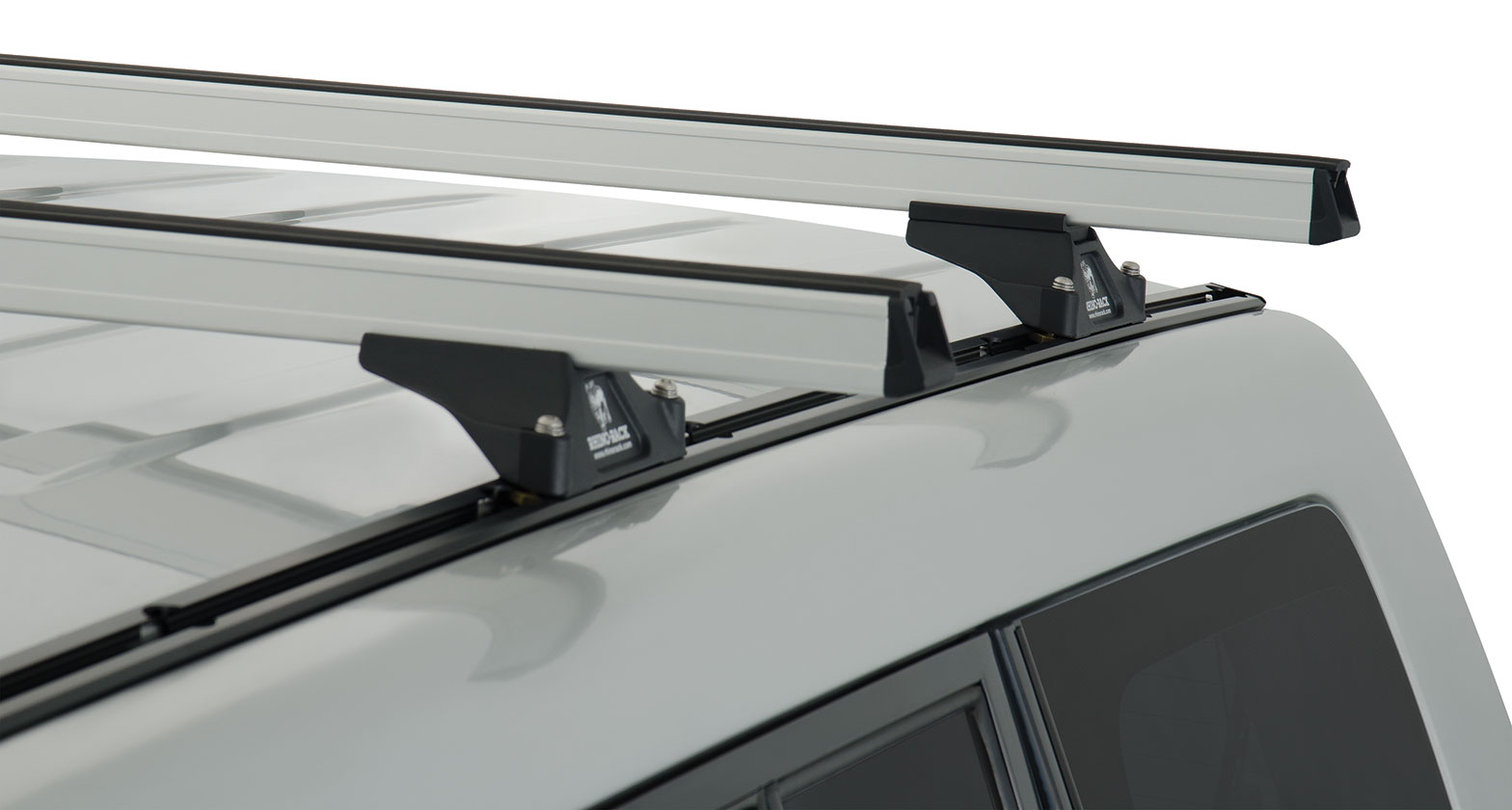 Heavy Duty RLTP Trackmount Silver 3 Bar Roof Rack - Stock Code: JA0759