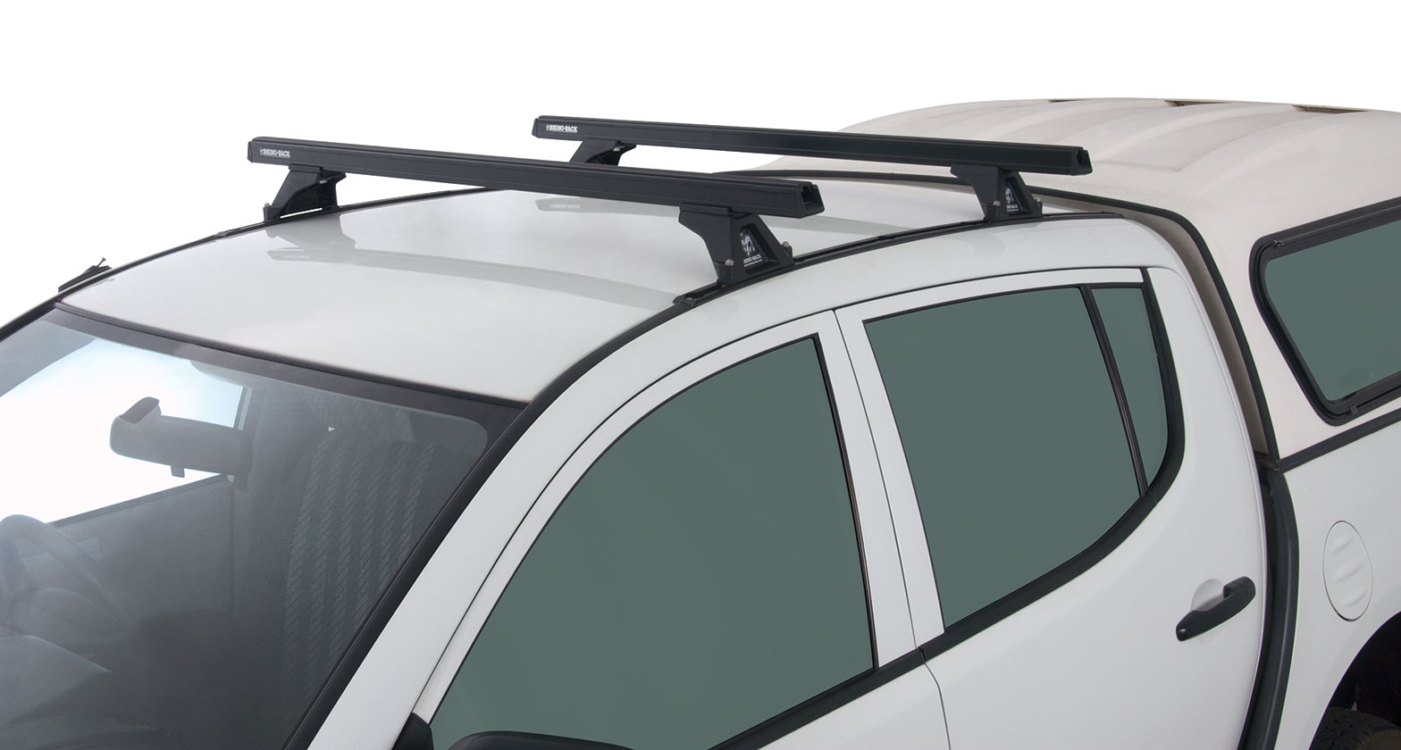 Heavy Duty RLTF Trackmount Black 2 Bar Roof Rack - Stock Code: JA0528