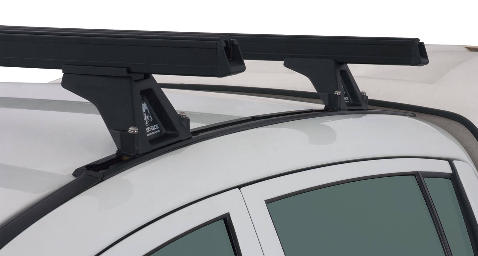Heavy Duty RLTF Trackmount Black 2 Bar Roof Rack - Stock Code: JA0528