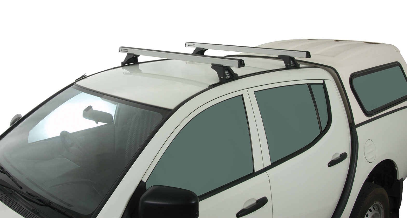 Heavy Duty RLTF Trackmount Silver 2 Bar Roof Rack - Stock Code: JA0593
