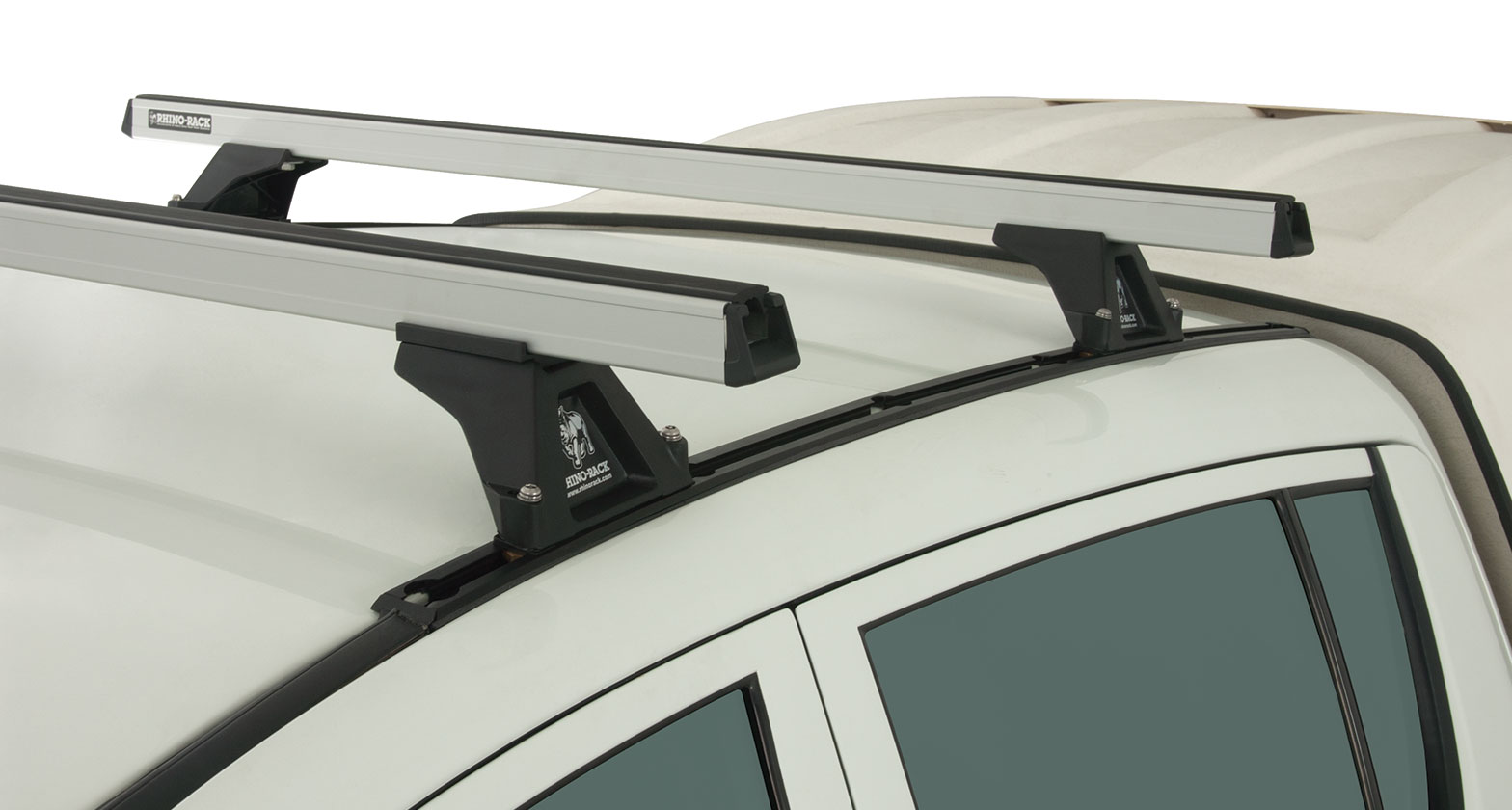 Heavy Duty RLTF Trackmount Silver 2 Bar Roof Rack - Stock Code: JA0593