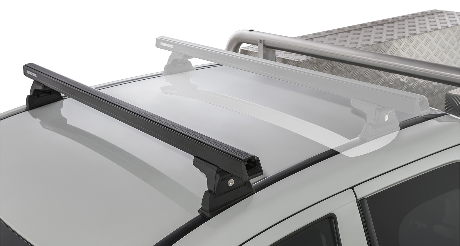 Heavy Duty RLT600 Ditch Mount Black 1 Bar Roof Rack (Front) - Stock Code: JA8808