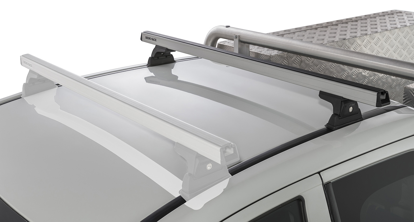 Heavy Duty RLT600 Ditch Mount Silver 1 Bar Roof Rack (Rear) - Stock Code: JA8811