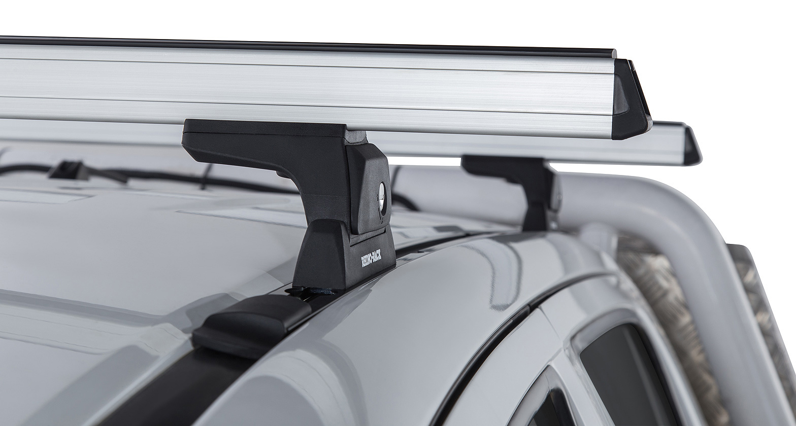 Heavy Duty RLT600 Trackmount Silver 2 Bar Roof Rack - Stock Code: JA6238