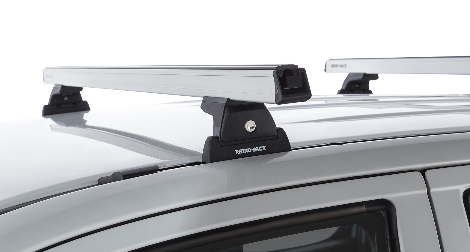 Heavy Duty RLT600 Trackmount Silver 2 Bar Roof Rack - Stock Code: JA6238