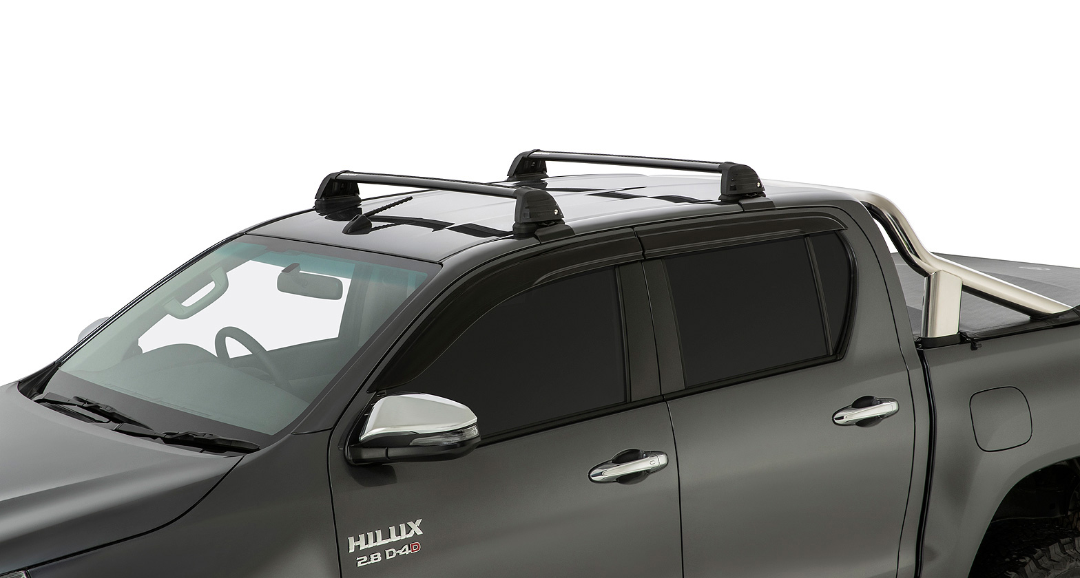 Vortex ROC25 Flush Black 2 Bar Roof Rack Rhino Rack AU