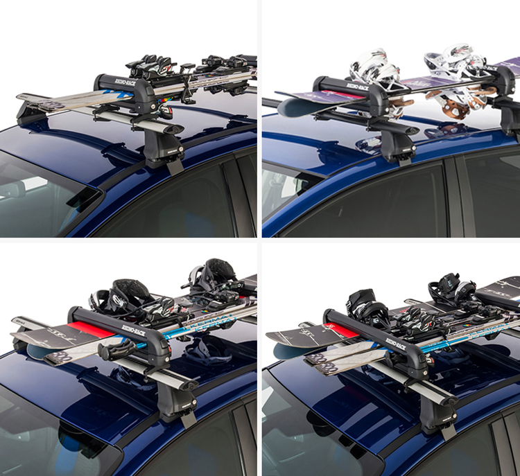 Rhino Rack Ski and Snowboard Carrier – 4 Skis or 2 Boards - Rack N