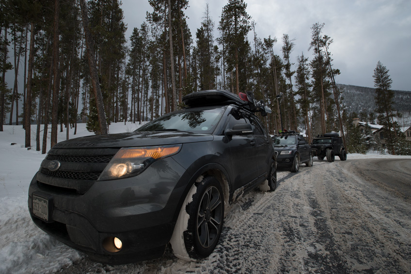 Snow Driving Convoy