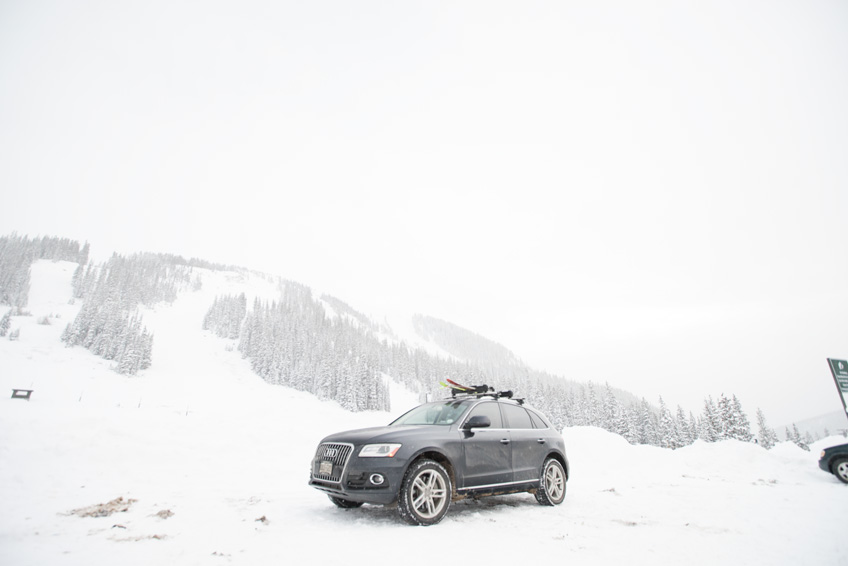 Audi in the snow