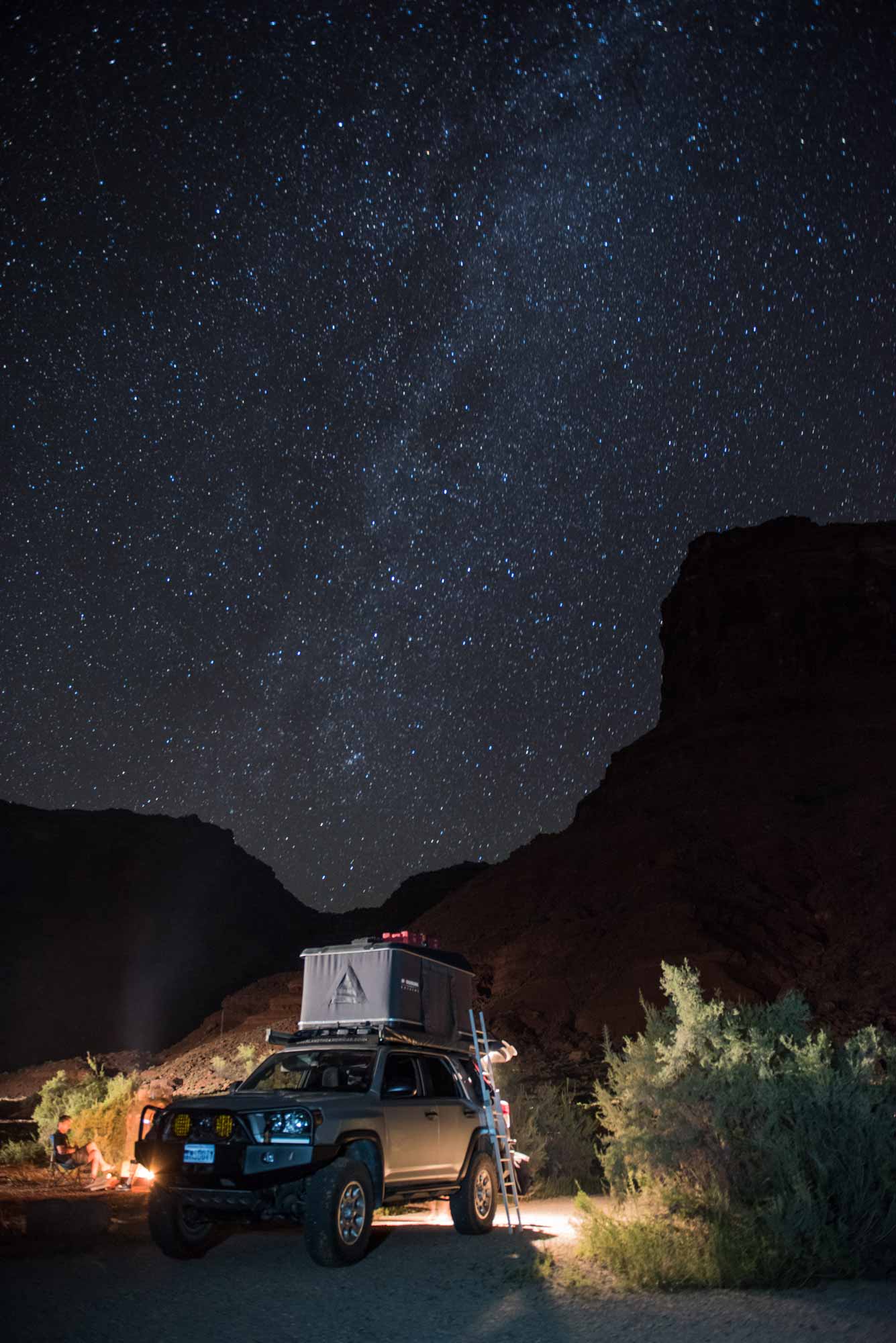 Camping under the stars