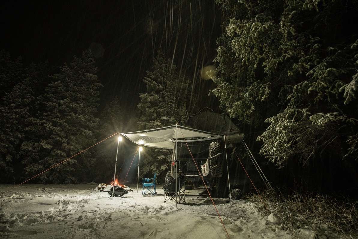 Camping, Foxwing with LED lights