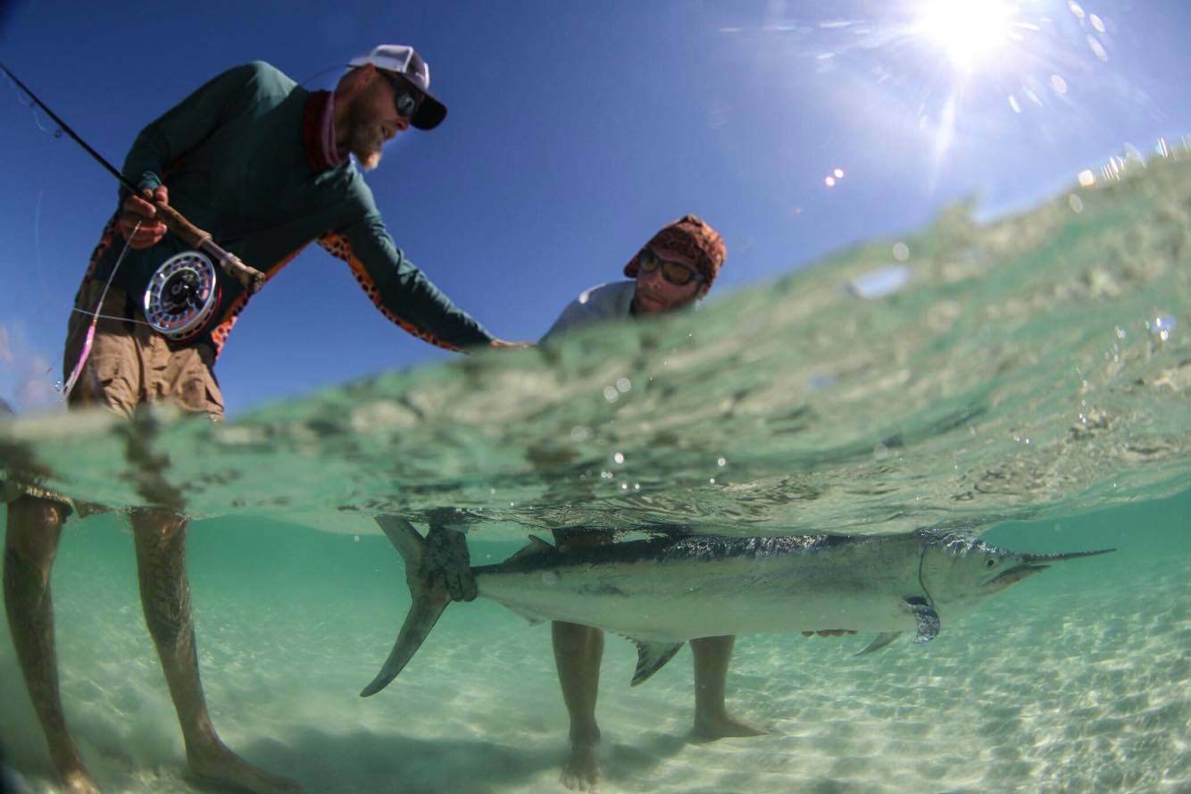 holding-fish-underwater