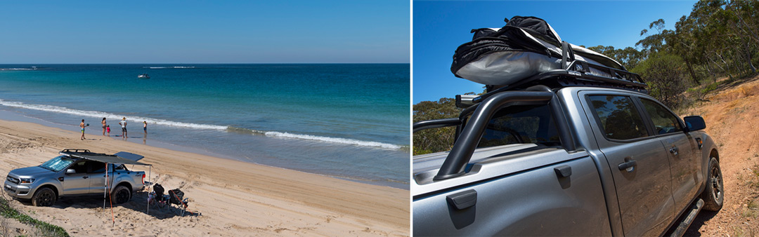 (left) Beach Landscape (right) packed tradie