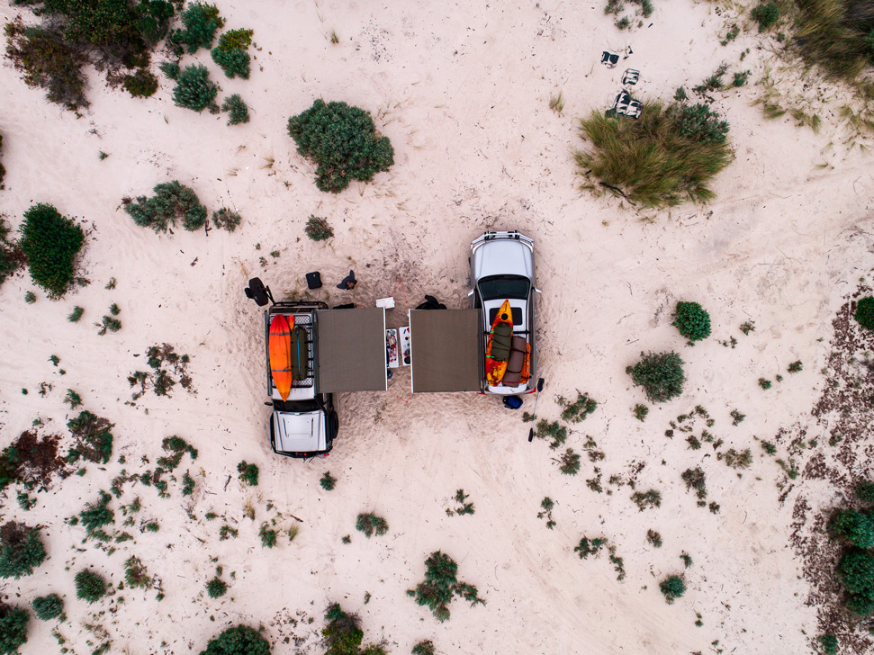 Blacksmiths Beach drone photography: Sunseekers