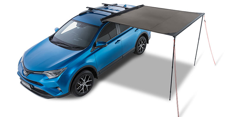 Rhino-Rack Batwing Compact Awning - Roof Rack Mount - Bolt On - Passenger's  Side - 69 Sq Ft Rhino Rack Car Awning RR33400